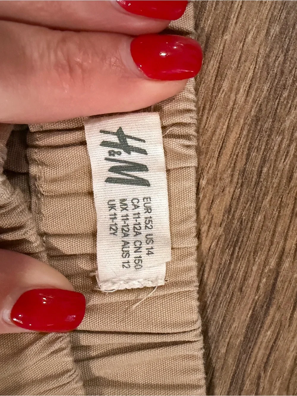 H&M Tan Cargo Jogger Pants
